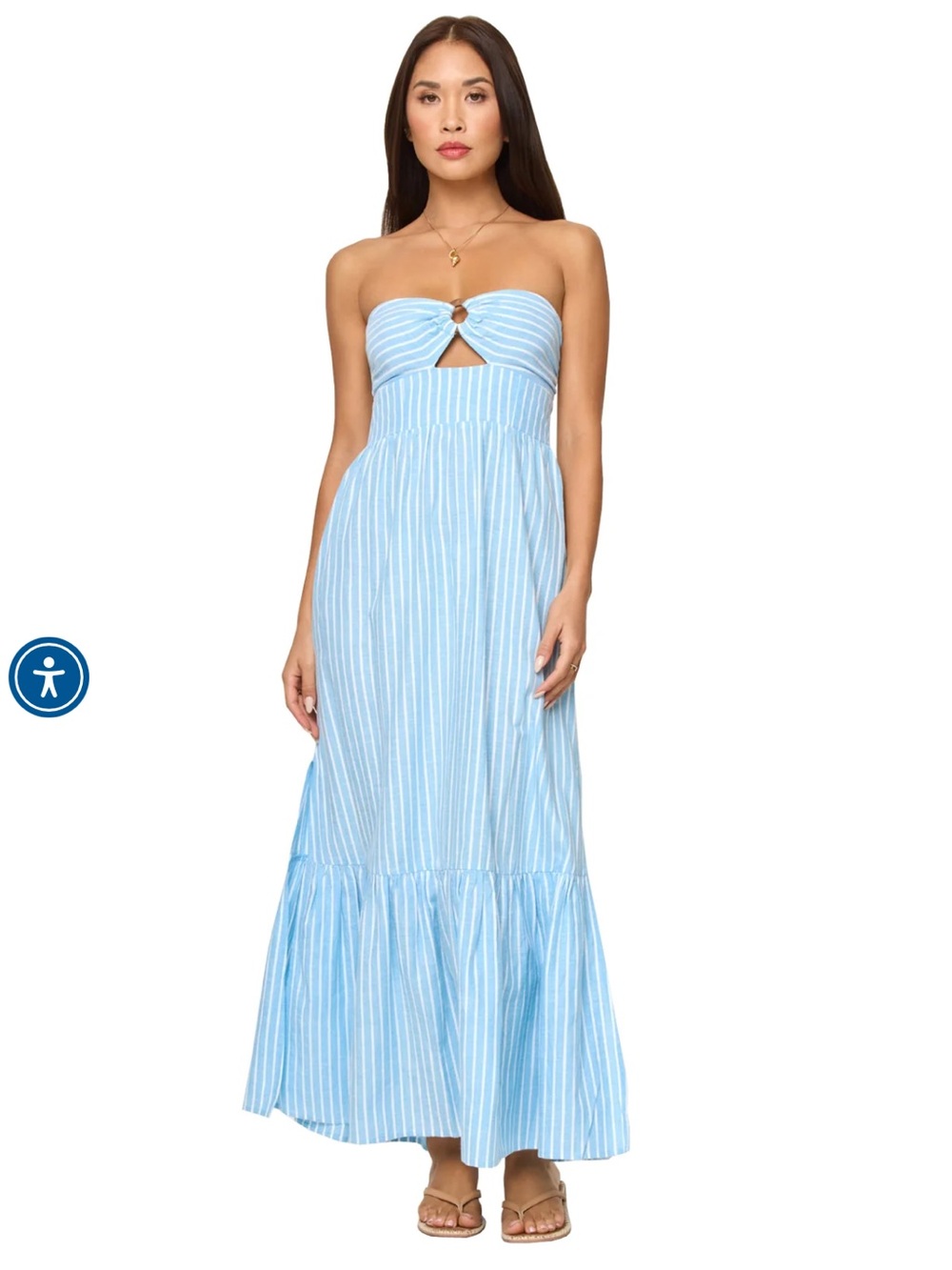 L* Space The Melody Dress Maxi Striped Xs Sz 2
